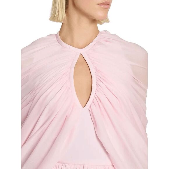 Giambattista Valli Keyhole Cape Chiffon Silk Gown IT44/US8 $5040 - Picture 3 of 11